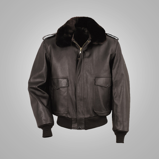Buy Best Fashion Men Brown Flying RAF A2 Cowhide Leather Flight Jacket