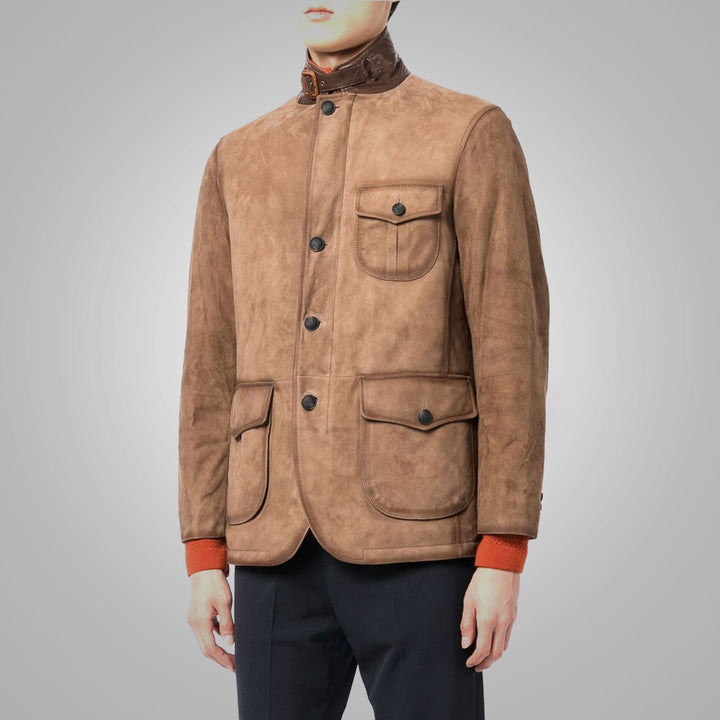 Brown Leather Blazer