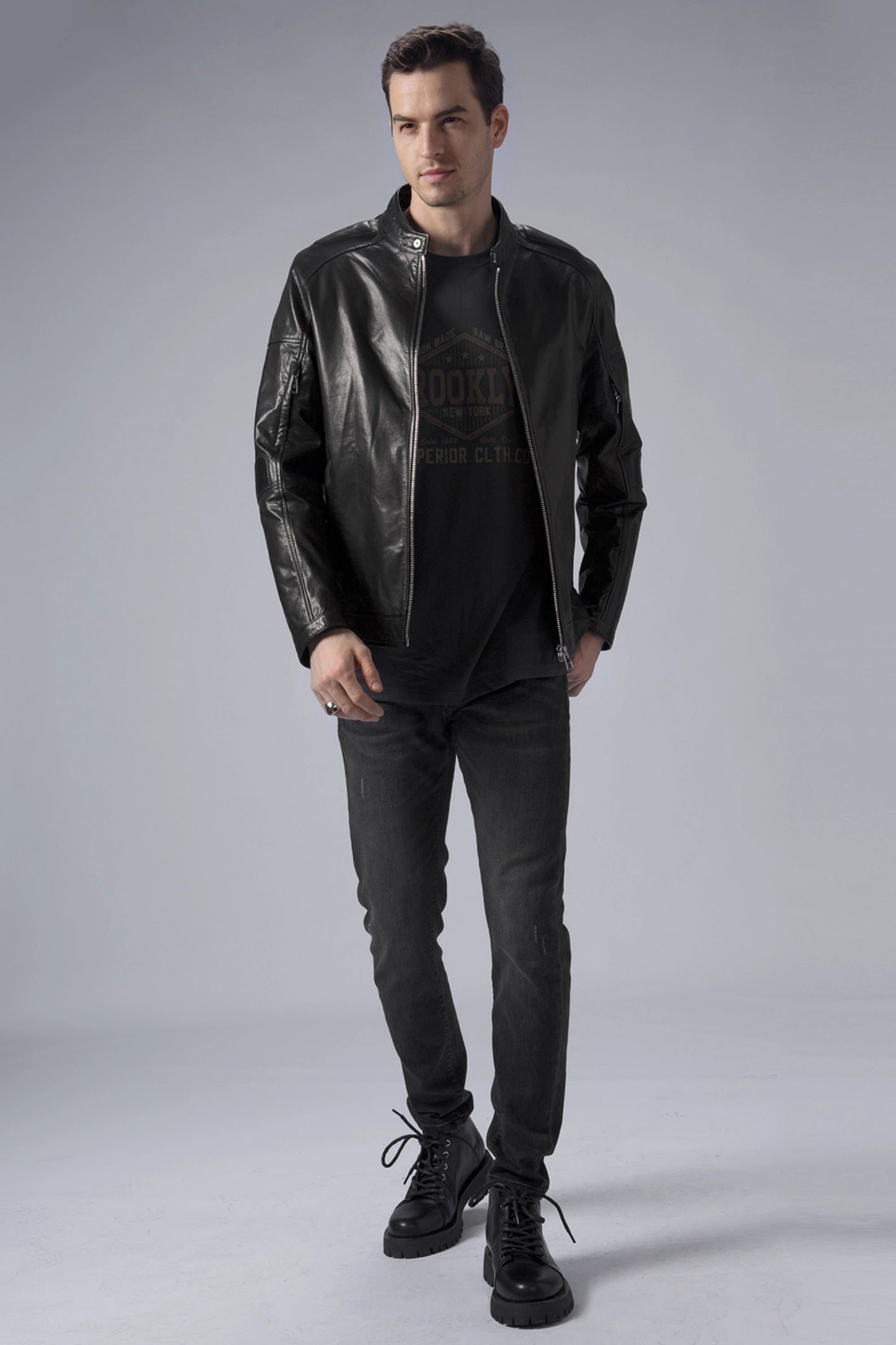 Classic Black Racer Moto Jacket |Ends Soon