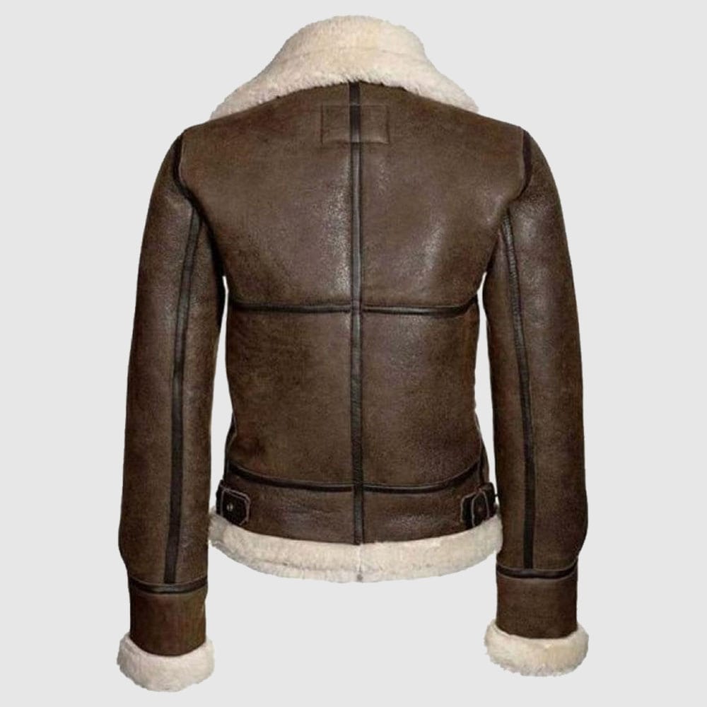B3 Bomber Distressed Brown Aviator Jacket