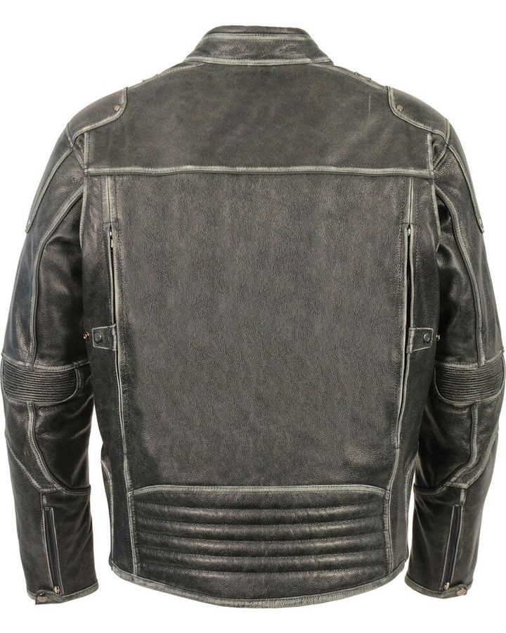 Buy Men's RidingJackets MotoFashion Vintage Distressed Triple Vented Jacket