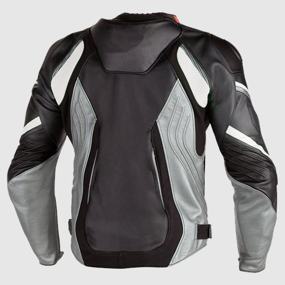 Black Super Speed D1 Perforated Motorcycle Leather Jacket