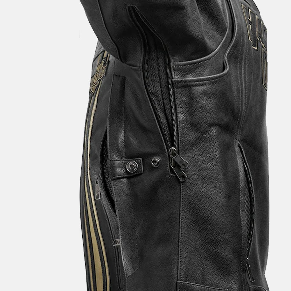 Genuine High Quality Black Harley Davidson Leather Jacket