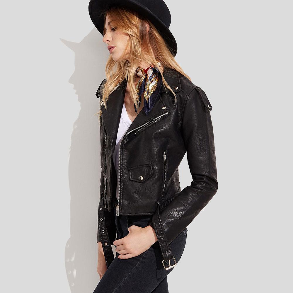 Best Sienna Black Biker Leather Jacket