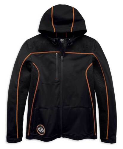 Harley Davidson Men’s Bridgeport Black Leather Jacket Hoodie 3 in 1