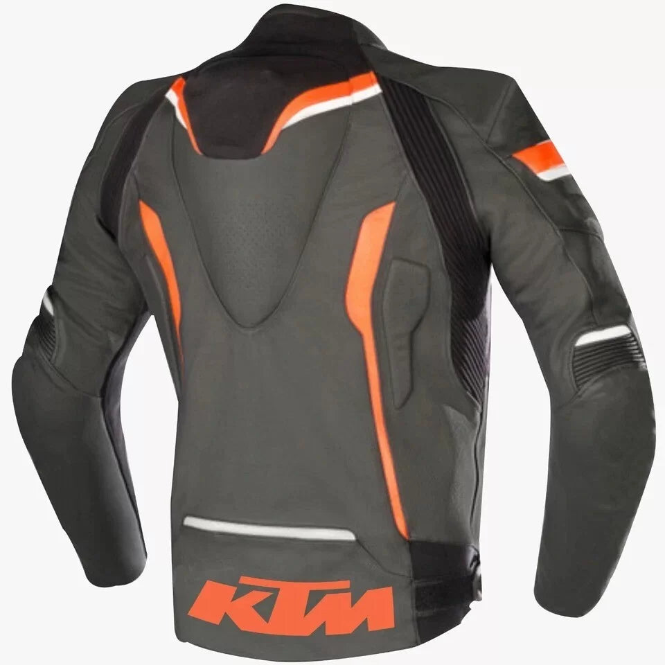 KTM Motorsport Racing Leather Jacket – Premium Protective Motorcycle Gear