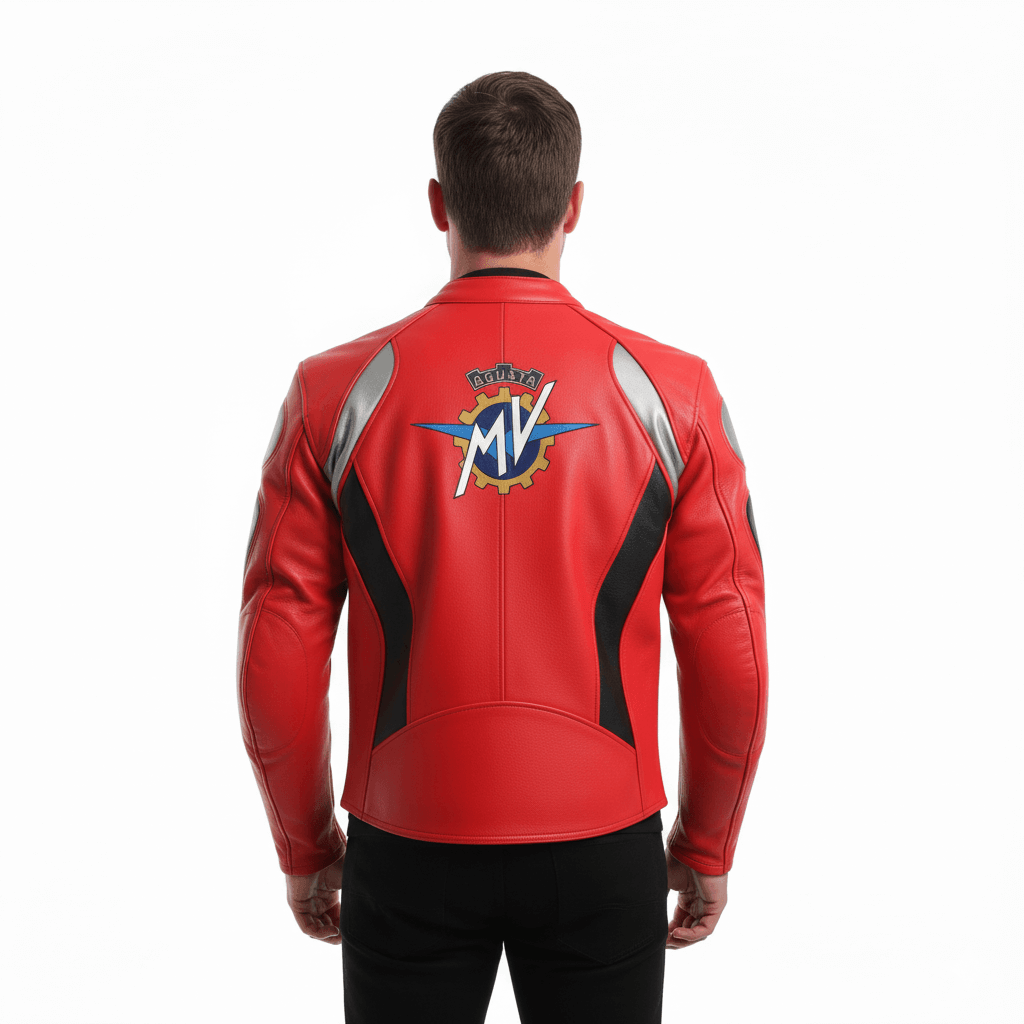 MV Agusta Corse Leather Motorcycle Jacket