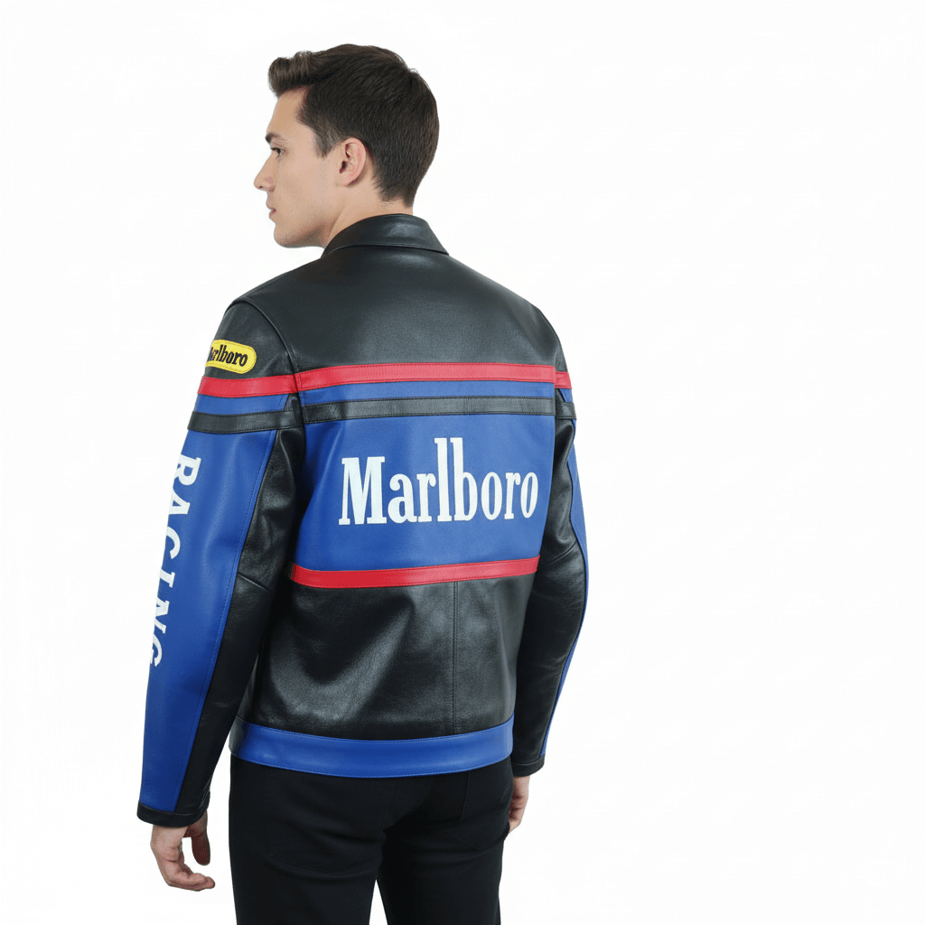Marlboro F1 Racing Leather Streetwear Jacket