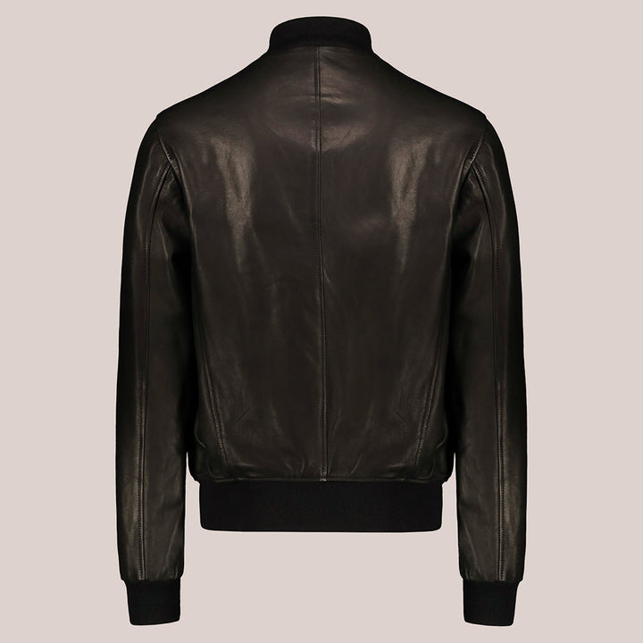 Men Vintage Black A-1 Flight Lambskin Jacket