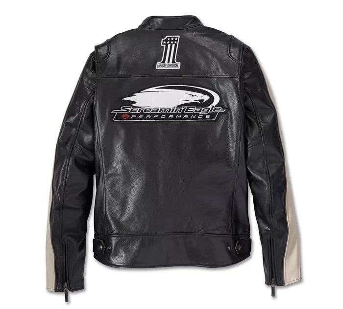 Men’s Enduro Screamin’ Eagle Leather Jacket – High-Performance