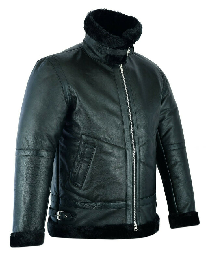 Black Men's Aviator Jacket