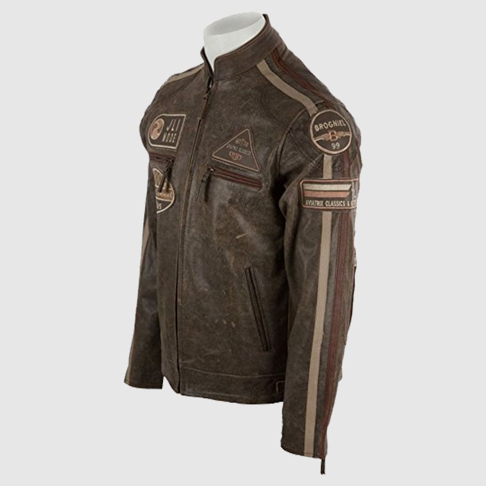 Mens Desert Tan Racing Jacket