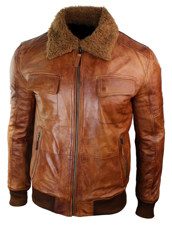Men's Brown Leather Jacket