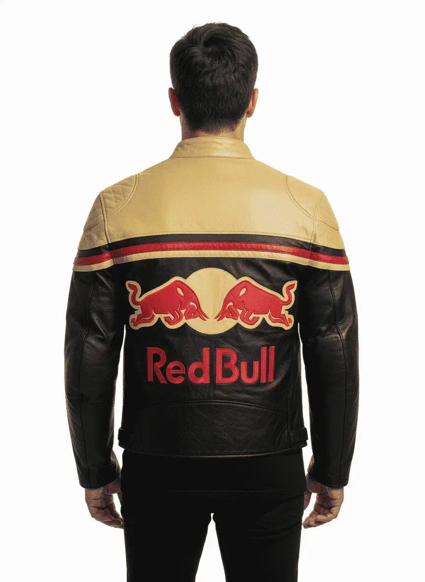 Red Bull F1 Leather Racing Jacket