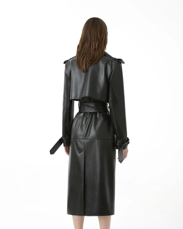 Buy Sheepskin Leather Women Trench Coat