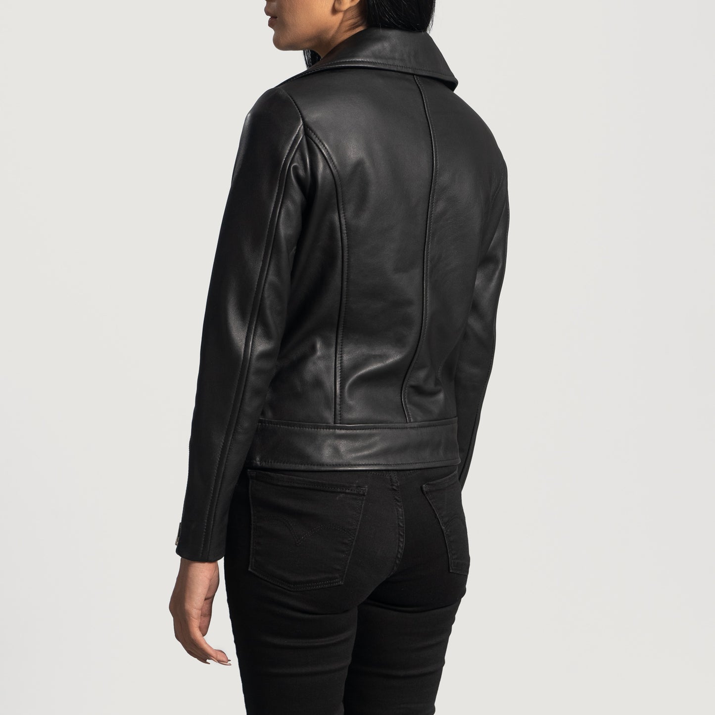 Rumy Black Leather Biker Jacket |Shop Now