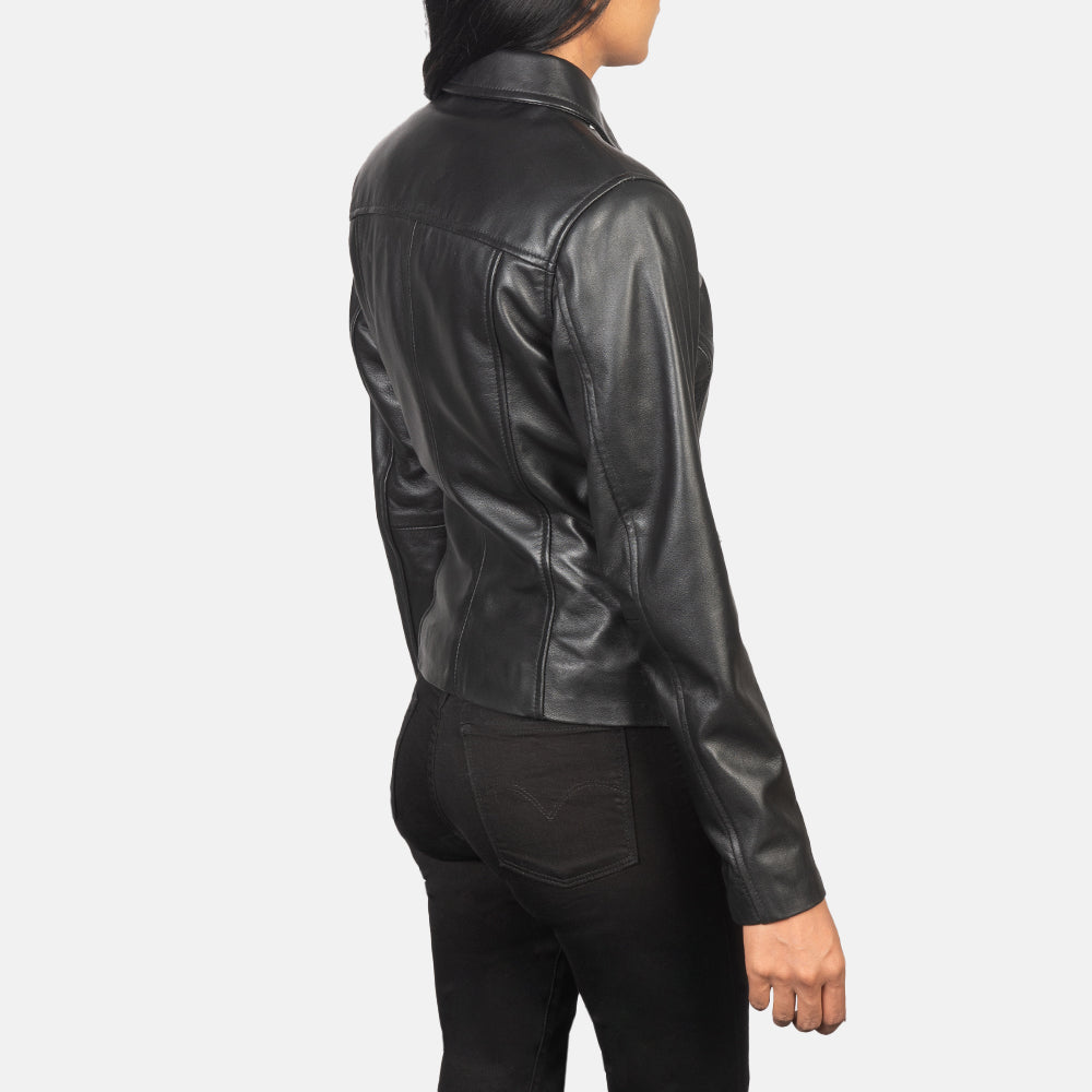 Buy Tomachi Black Leather Jacket | Save Big