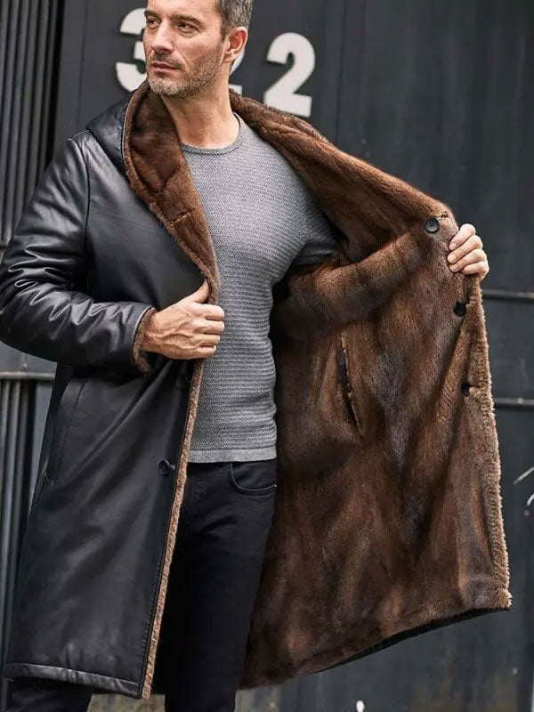 shearling fur coat