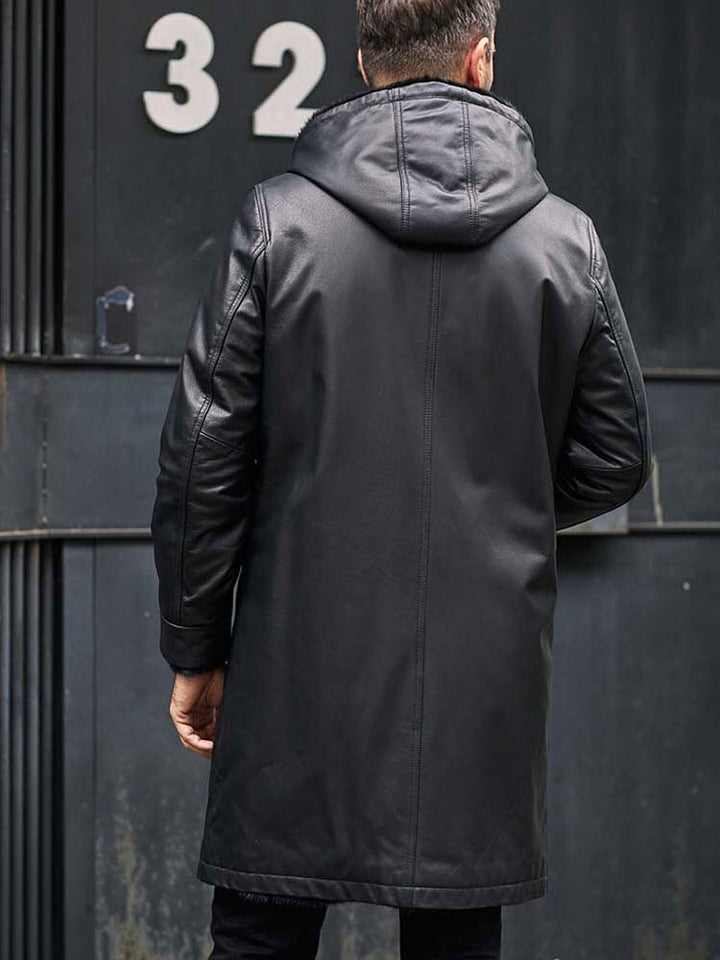 black leather jacket