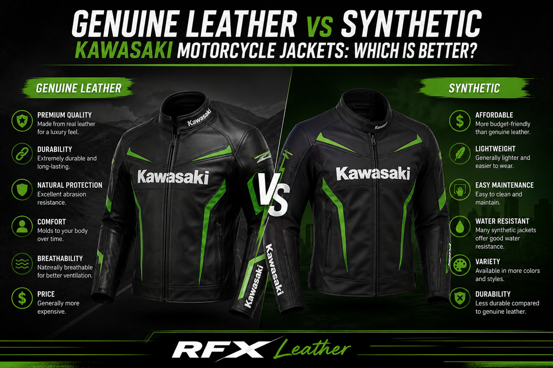 Genuine Leather vs Synthetic Kawasaki Motorcycle Jackets: Which Is Better