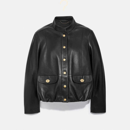 Buy Best fashion Women's Black Biker Aviator Sheepskin Shearling Leather Jacket