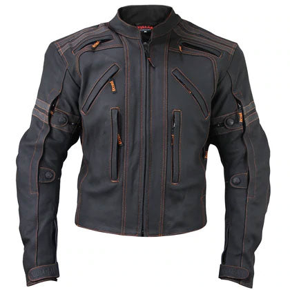 Buy Best Men's 'Street' Motorcycle Matte Black Leather Armored Jacket