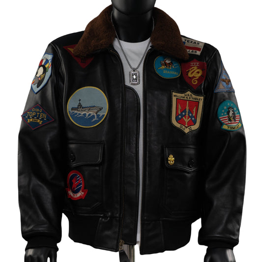 Men's Classic Top Gun Navy G-1 Flight Jacket