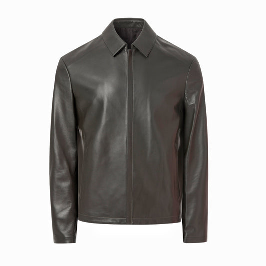 Palaleather Black Zipped Sheepskin Leather Jacket