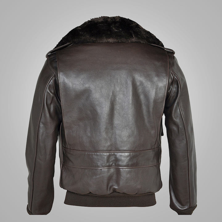 Fashion Men Brown Flying RAF A2 Cowhide Jacket