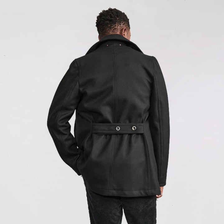 Buy Best Fashion Men's Black Wool Peacoat