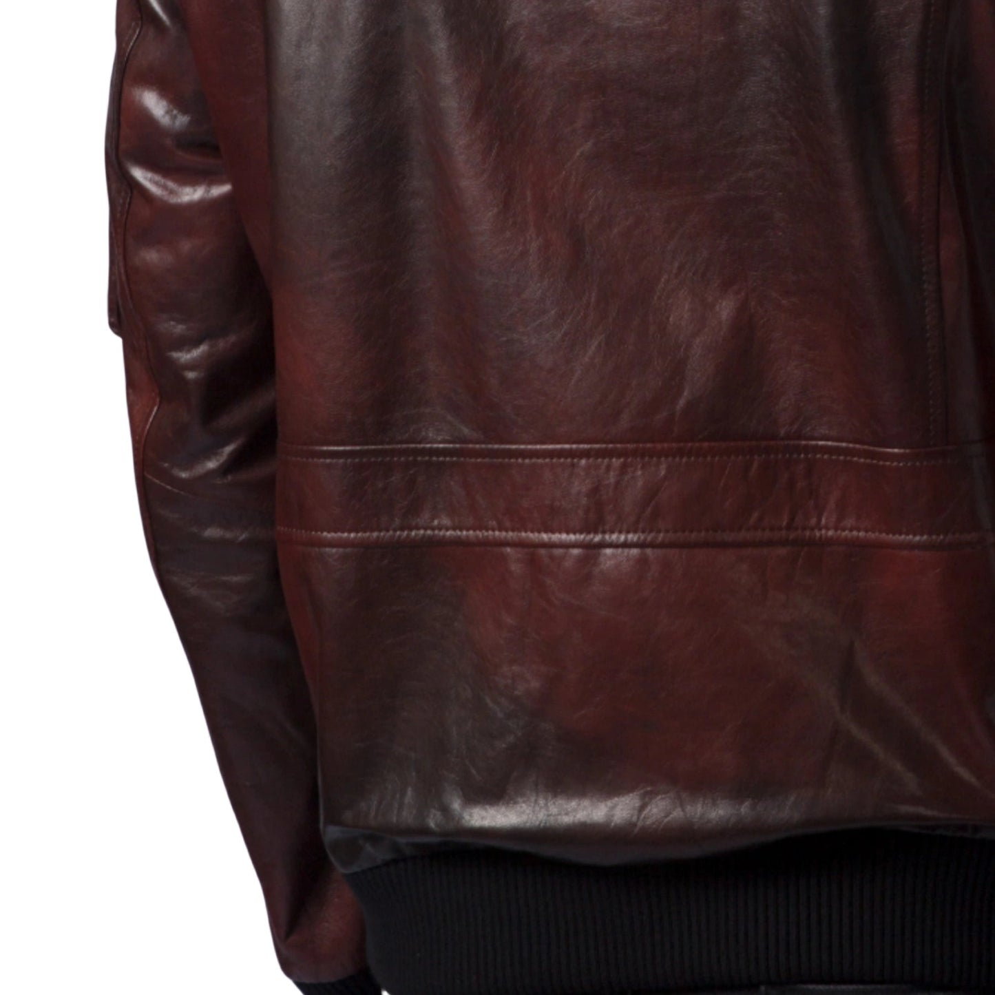 Reddish Brown G-1 Navy Aviator Leather Bomber Jacket with Removable Fur Collar