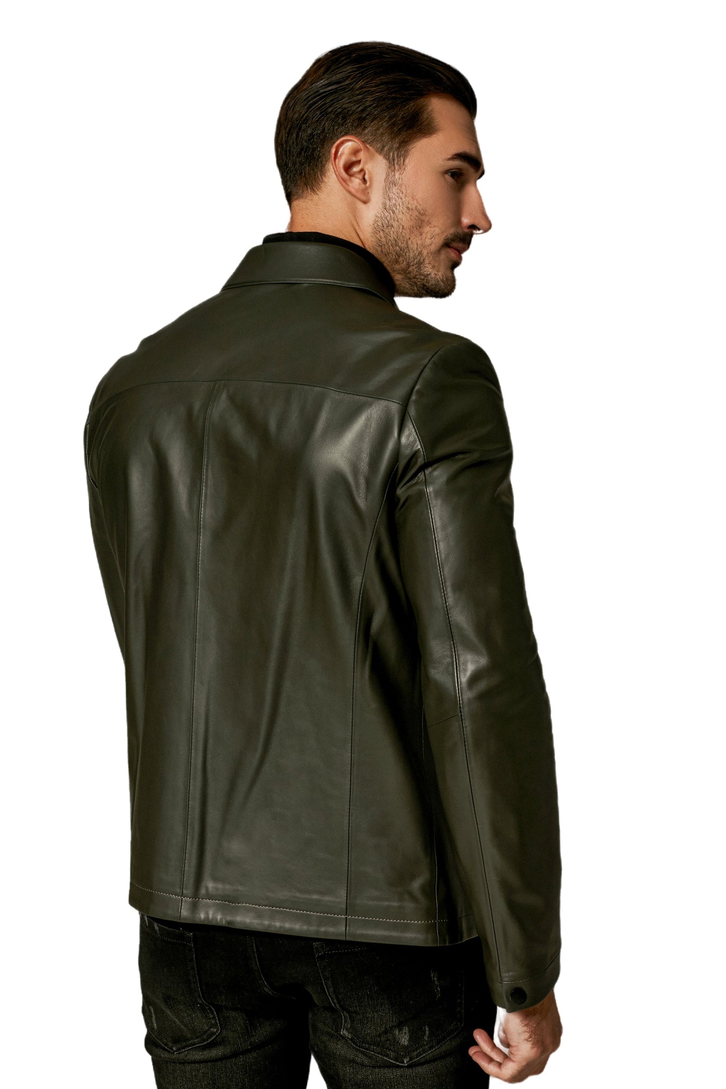 Palaleather Black Zipped Sheepskin Leather Jacket