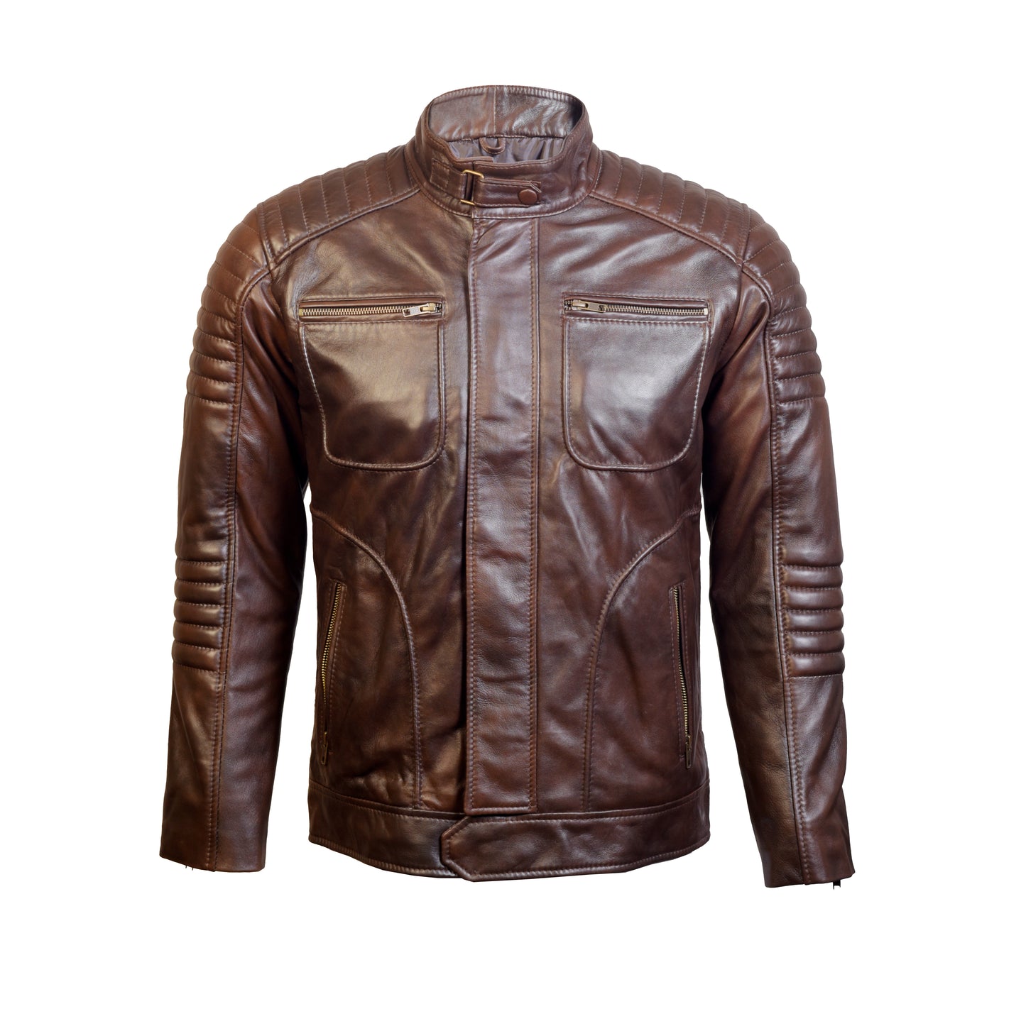Buy Best Biker Brown  Leather Jacket