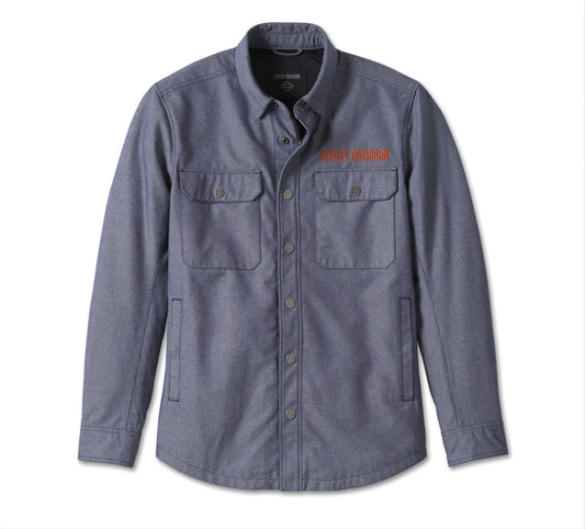 Men's Operative Riding Shirt Jacket - Peacoat