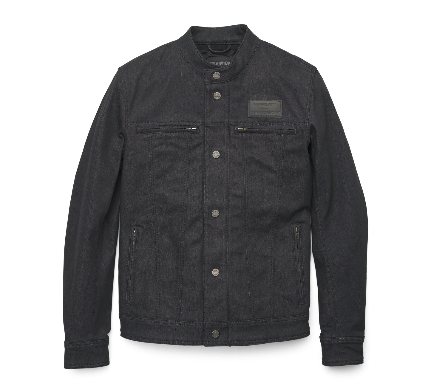 Mens's Chisel Denim Trucker Riding Jacket