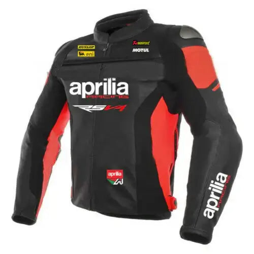 Aprilia Motorcycle Leather Biker Jacket