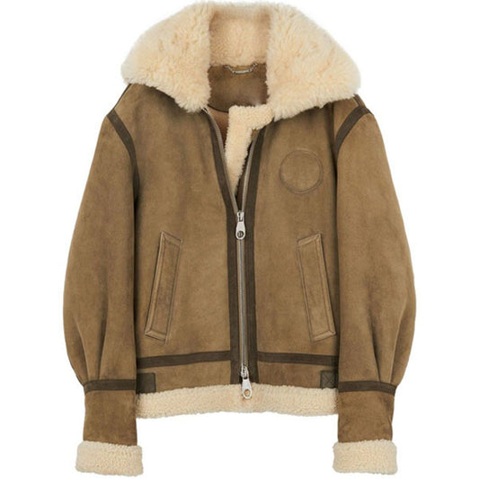 Aviator Sheepskin Jacket Brown