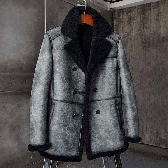 Buy Best Fashion  B3 Shearling Long Coat Overcoat B3 Hunting Jacket