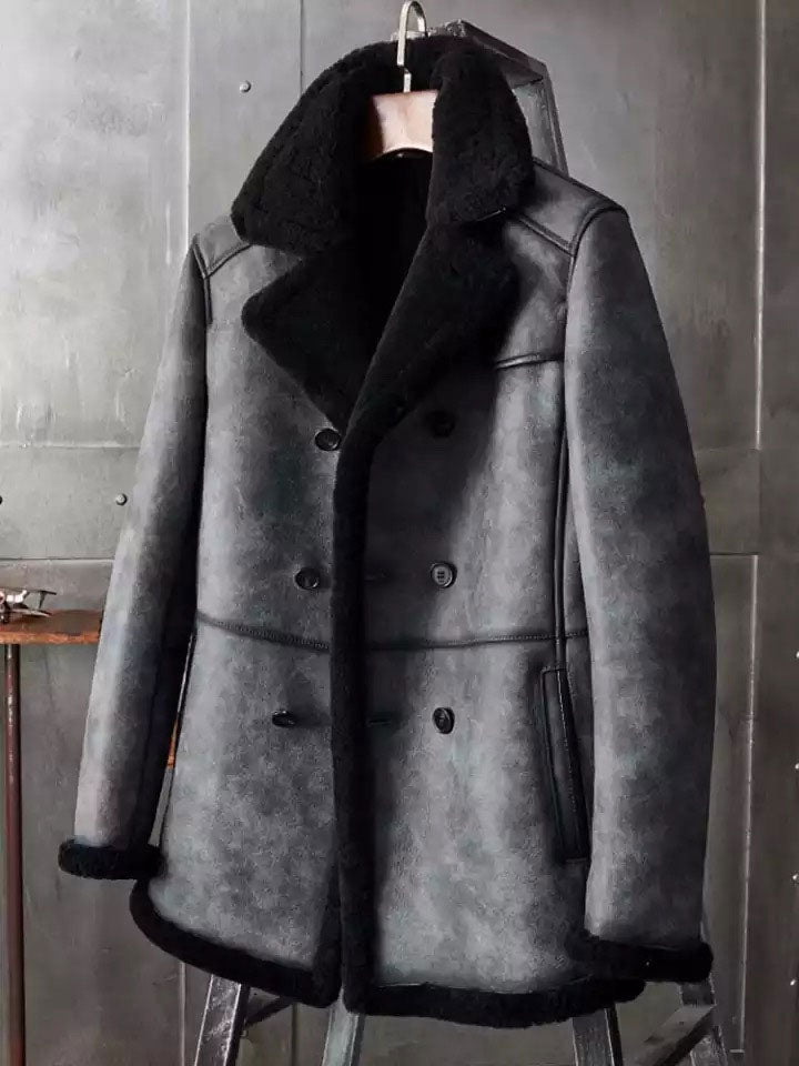 Buy Best Fashion  B3 Shearling Long Coat Overcoat B3 Hunting Jacket