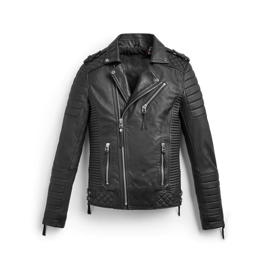 Purchase RidingJackets MotoFashion Black Biker Leather Motorbike Jacket For Men