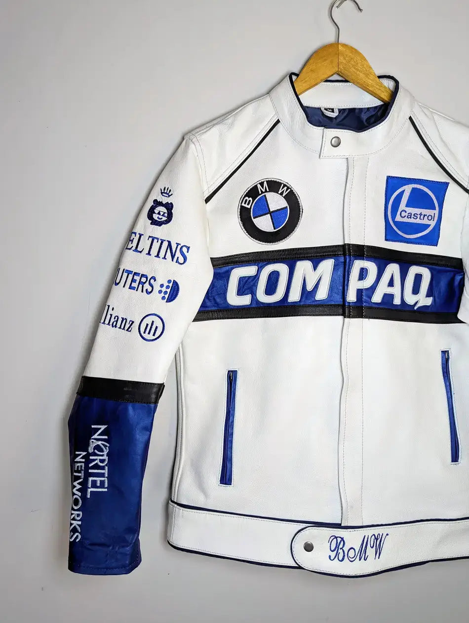 BMW COMPAQ Casual Streetwear Leather Biker Racing Jacket