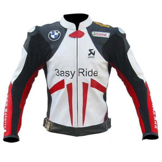BMW Leather Motorcycle Riding Motorbike Leather Jacket