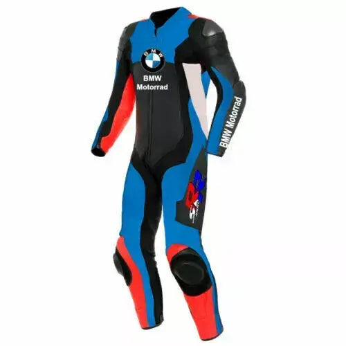 BMW Motorbike Leather Suit with CE Armor – Premium Protection & Performance