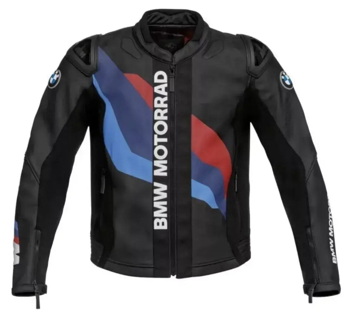 BMW Motorrad Black Racing Motorbike Cowhide Leather Jacket