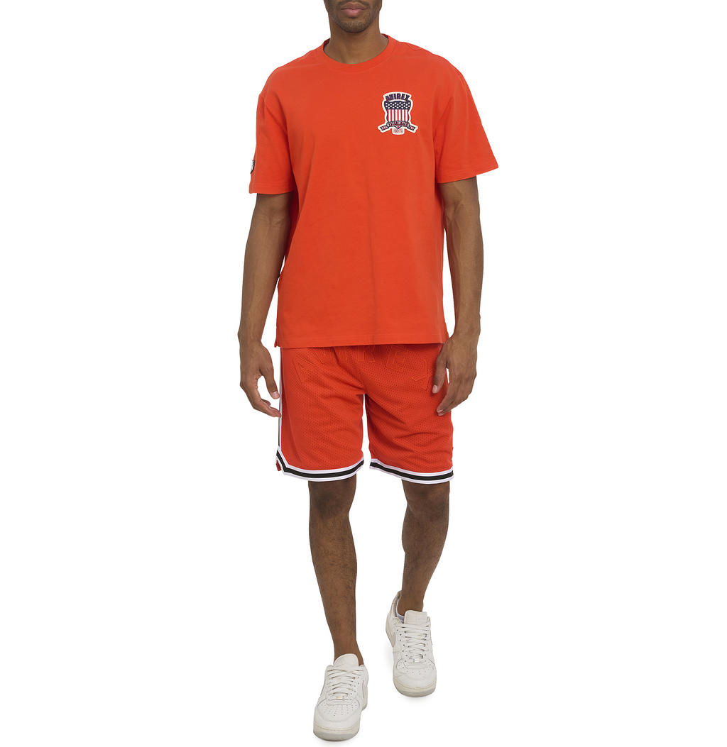Best Genuine High Quality Orange Fashion Classic Avirex T-shirt 100% Cotton Jersey