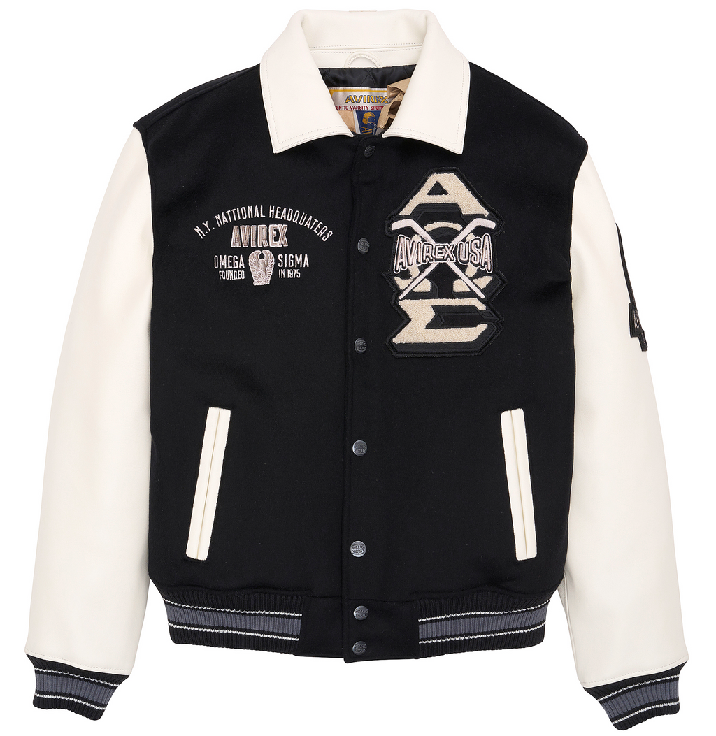 Mens Best Looking Streetwear Style Omega Wool Vintage Bomber Leather Jacket