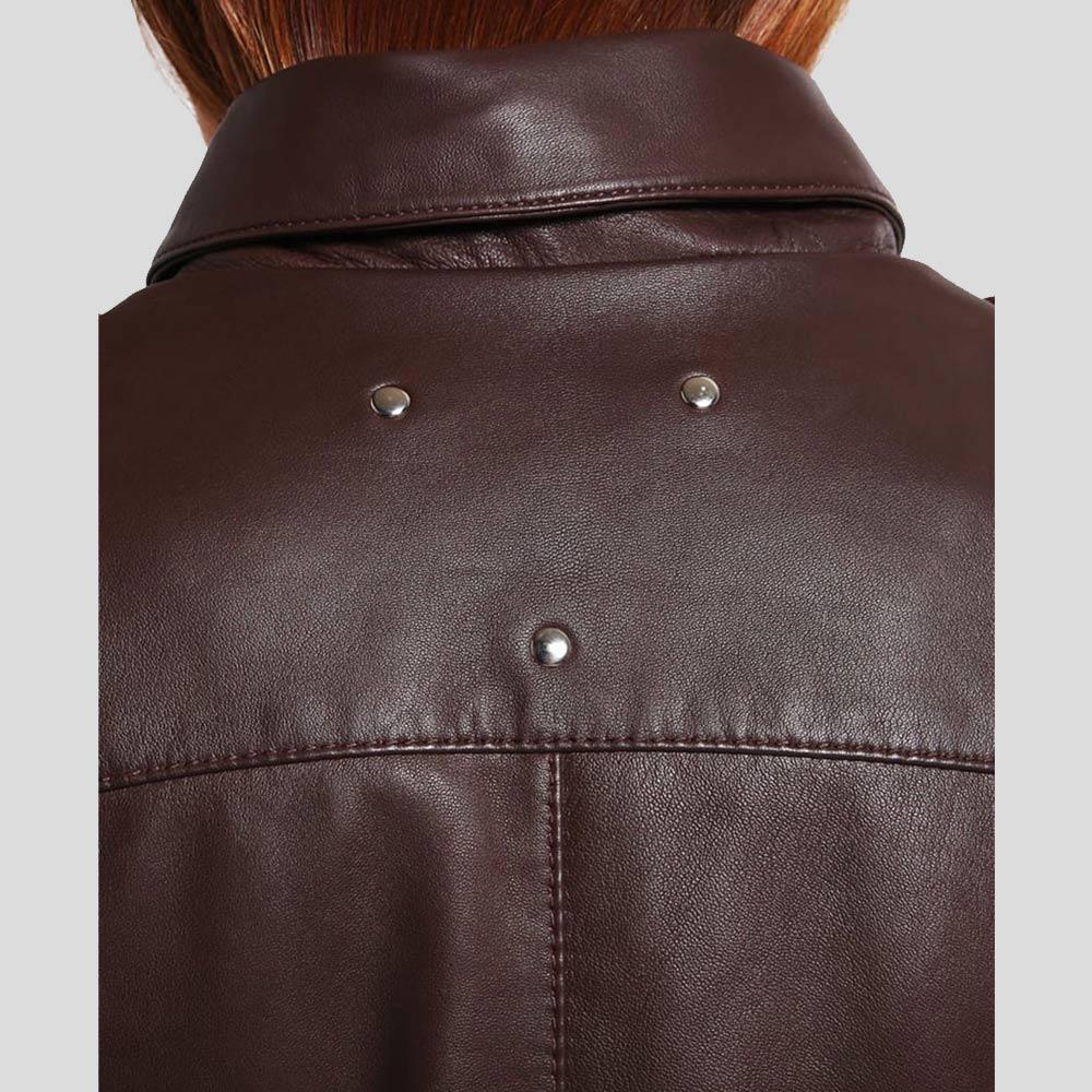 Best Top High Rated Sale Fashion Luna Brown Biker Leather Jacket