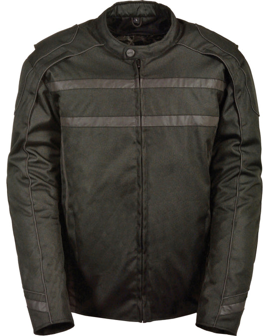 Buy Men's RidingJackets MotoFashion Black Vented Reflective Jacket