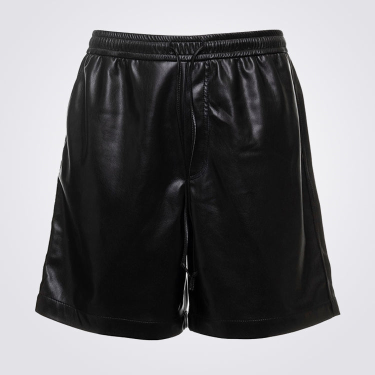 Black Leather Bermuda Short For Mens Leather Shorts