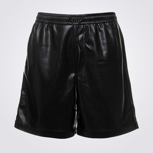 Black Leather Bermuda Short For Mens Leather Shorts
